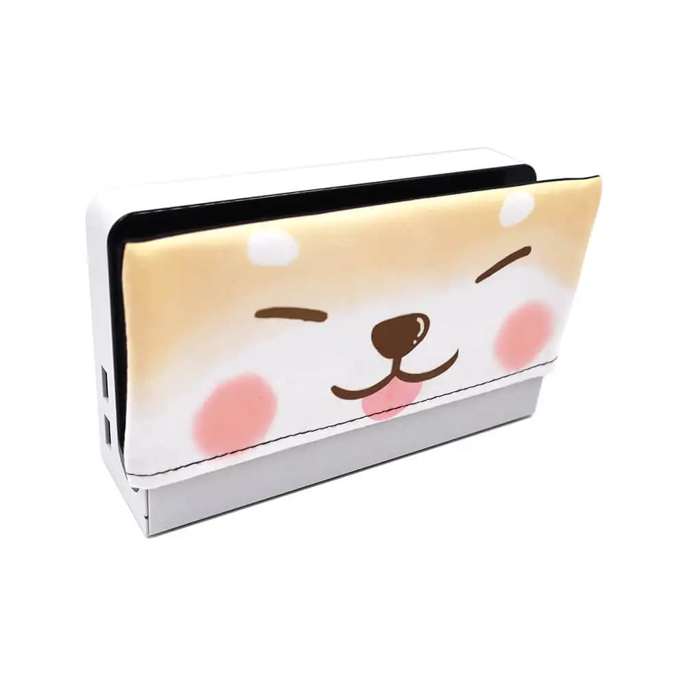 Custodia per Dock per Nintendo Switch, Switch OLED custodia protettiva per Shiba Inu custodia per Dock in microfibra