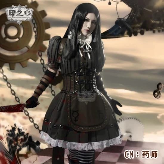 COS-HoHo Anime Alice: Madness Returns Alice Steam Suit Versione a sublimazione Abito uniforme Costume cosplay Halloween Outfit Donna