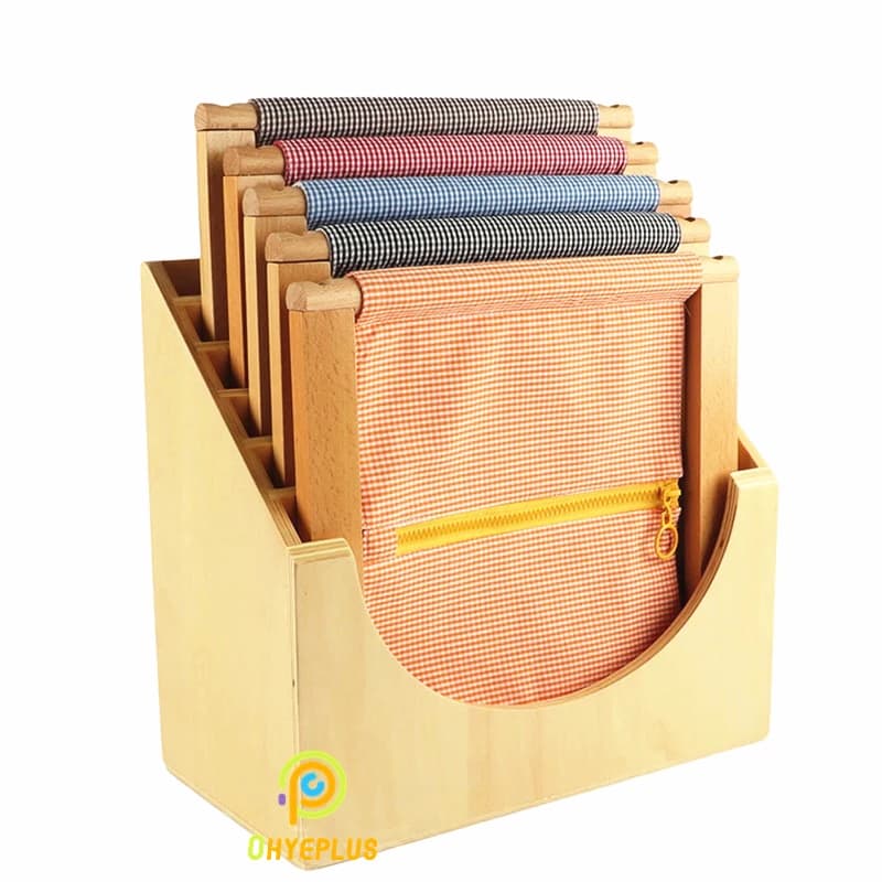 Montessori Activities for everyday life Frame for dressing Wood clothes hangers Hinge Hinge Velcro Buckle Snap tools for learning basic skills