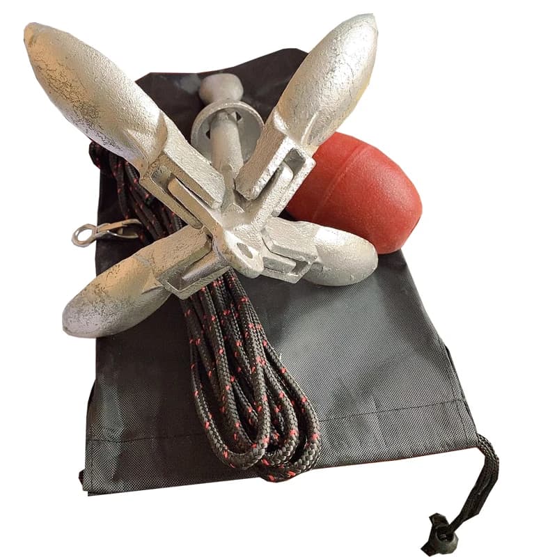 Ancoraggio da pesca per kayak da 0,7 kg per barche marine Sistema di ancoraggio pieghevole da 1,5 libbre per canoe