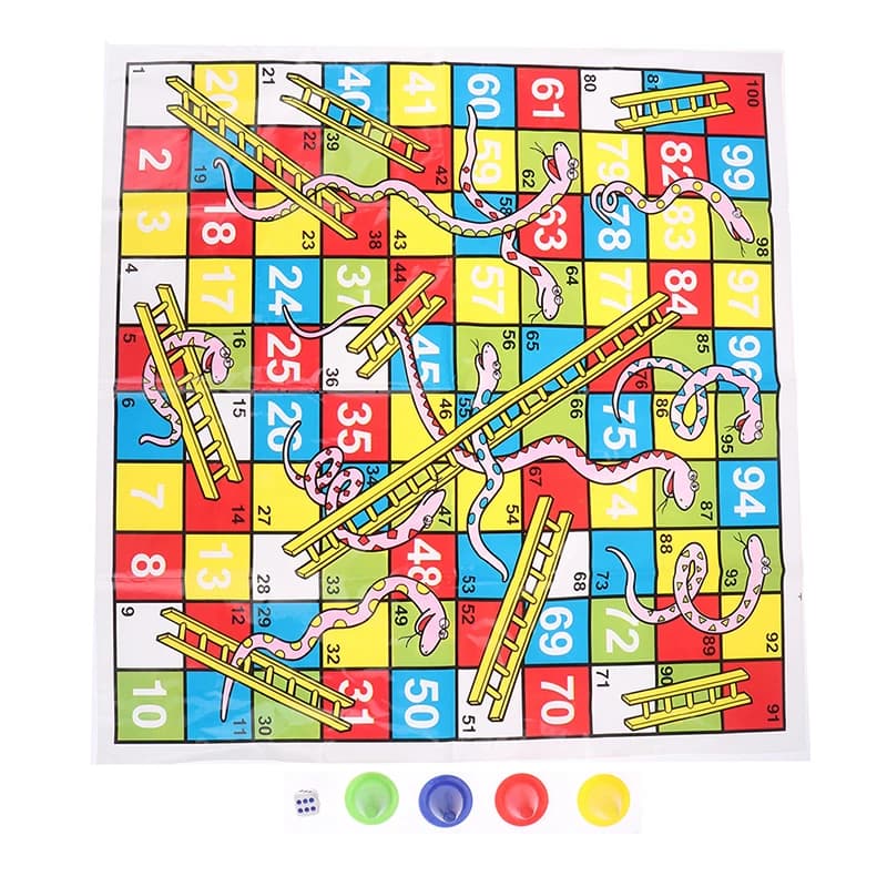 Scala di serpenti educativi per bambini giocattoli per bambini Set di giochi da tavolo interessante scacchiera volante portatile regali di giochi per feste in famiglia