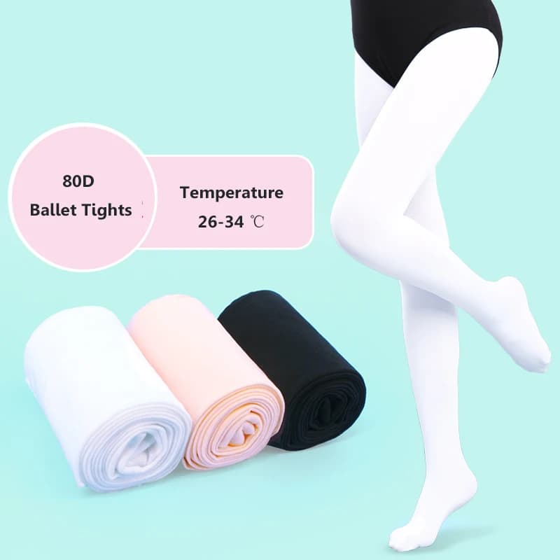 Ragazze Donna Collant da balletto Calze da balletto da ballo Collant da ballo stretto senza cuciture Collant rosa Calza da balletto per ballare 80D