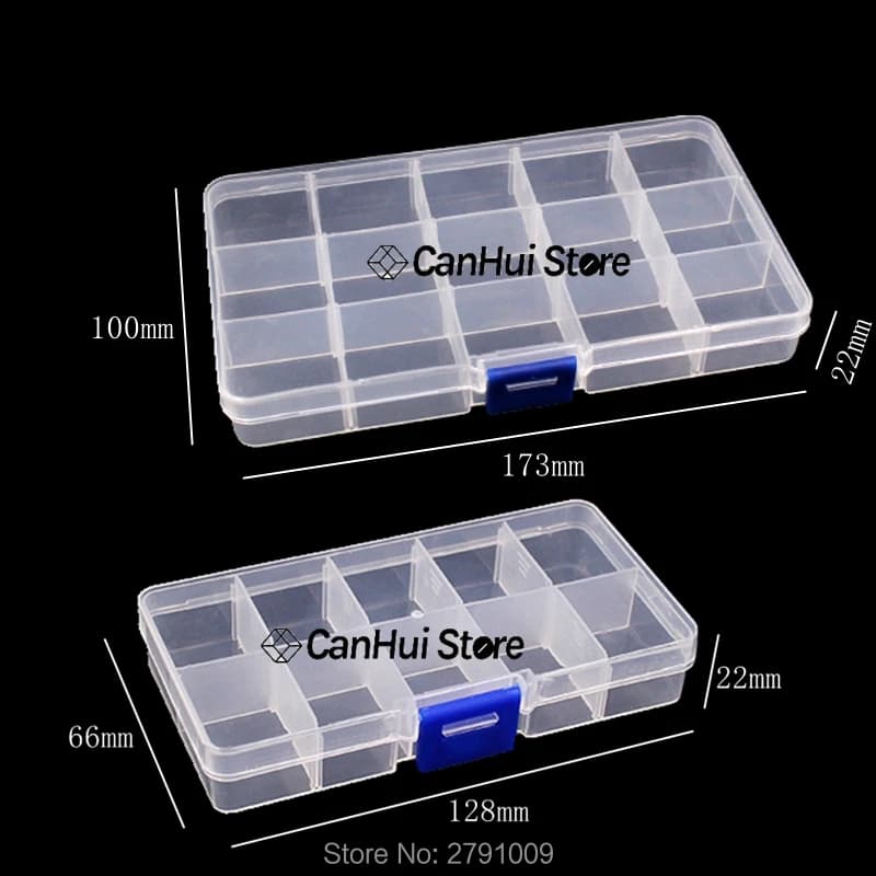 10/15 Griglie Slots di Componenti Elettronici Vite di Memorizzazione Rimovibile Vite Strumento di Gioielli Caso Portatile Pratico FAI DA TE Strumento di Scatola di Imballaggio