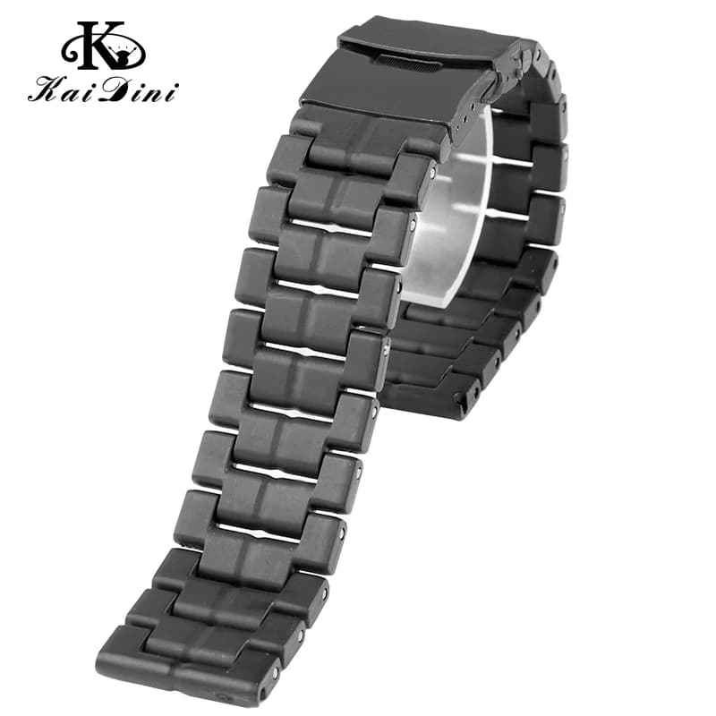 23mm Plastic Steel Watchband Light Carbon Fiber Strap For 3080 3150 3051Sport Mans Black Bracelet Black
