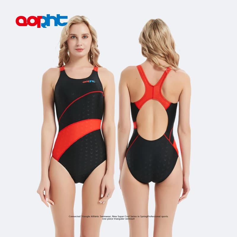 Costume da bagno da donna intero per allenamento sportivo da corsa professionale Triangolo impermeabile Plus Size Bodybuilding Costume da bagno da spiaggia