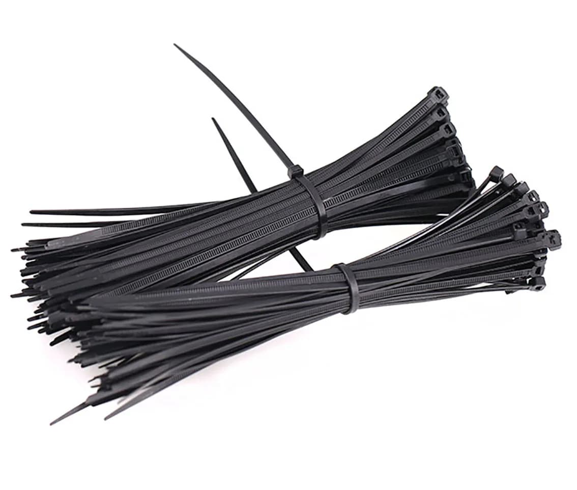 Fascette per cavi in nylon nero da 50 pezzi Fascette per cavi autobloccanti in plastica con cerniera Fascetta per cavi 3 * 80mm-4 * 300mm