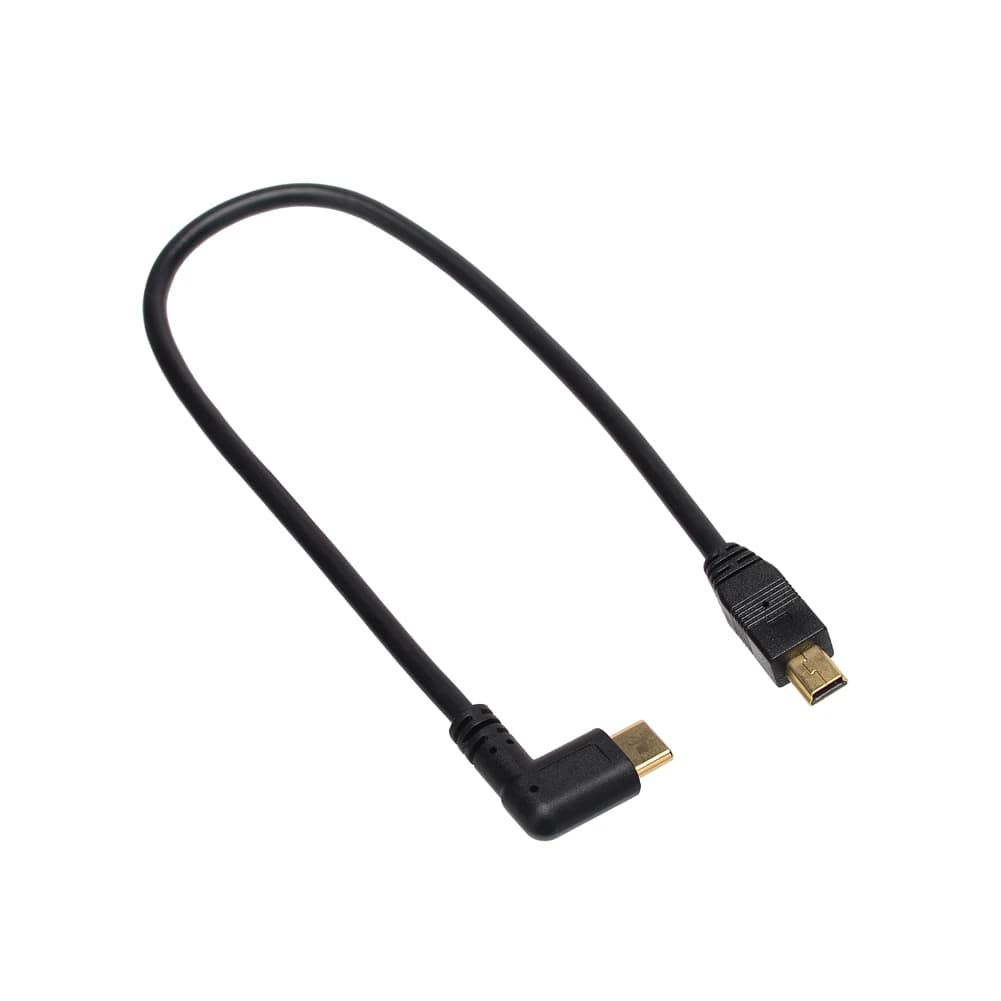 1 pz USB Tipo C 3.1 Maschio A Mini USB 5 Pin B Maschio Convertitore Spina OTG Adattatore Cavo Dati per Macbook Mobile 25 cm