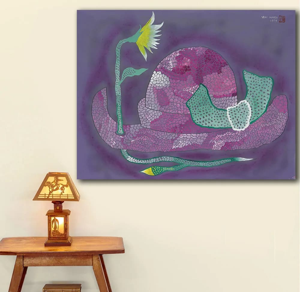 Oil painting painting wall painting Yayoi Kusama FIORE GIALLO Decorative for the house Art image of the wall for living room painting without frame