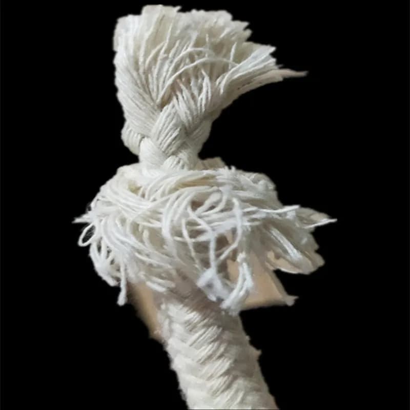 Corda intrecciata intrecciata con anima in cotone bianco naturale nero da 10mm, imbracatura in bundle, corde rotonde solide, spesse
