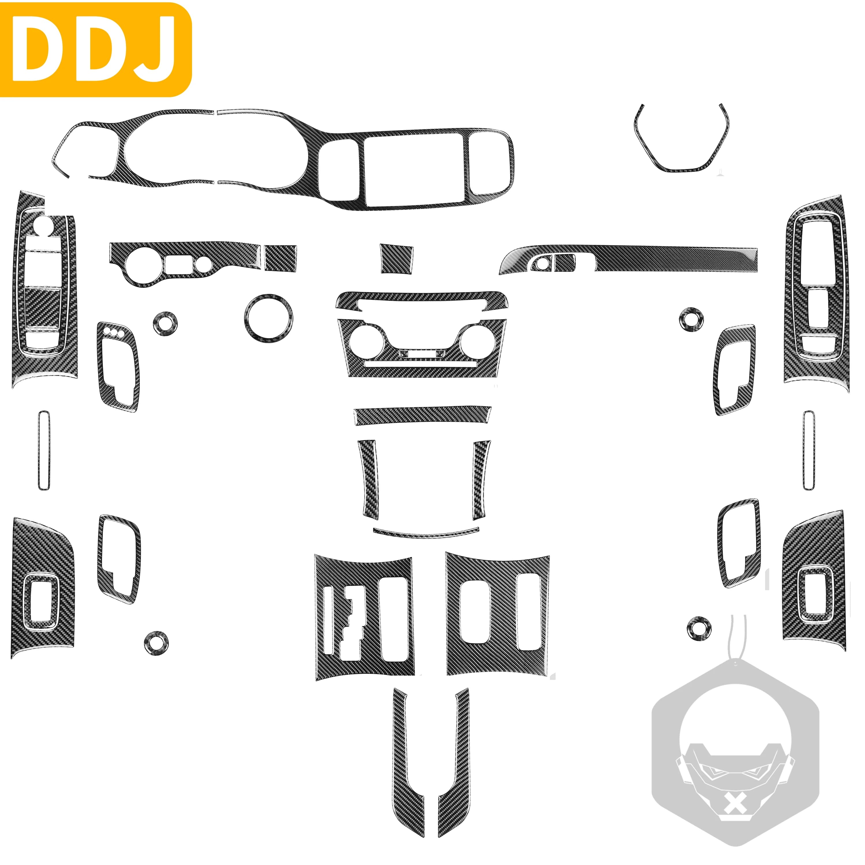 Per Dodge Charger 2011 2012 2013 2014 adesivi interni Auto in fibra di carbonio cambio cruscotto adesivo per porte accessori per Auto SRT8