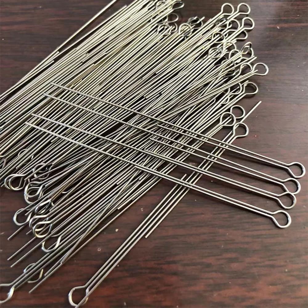 20 pcs/lot diy rotating steel wire sequins 65-75mm small parts manual composite wire spindle fishing reel hook accessories