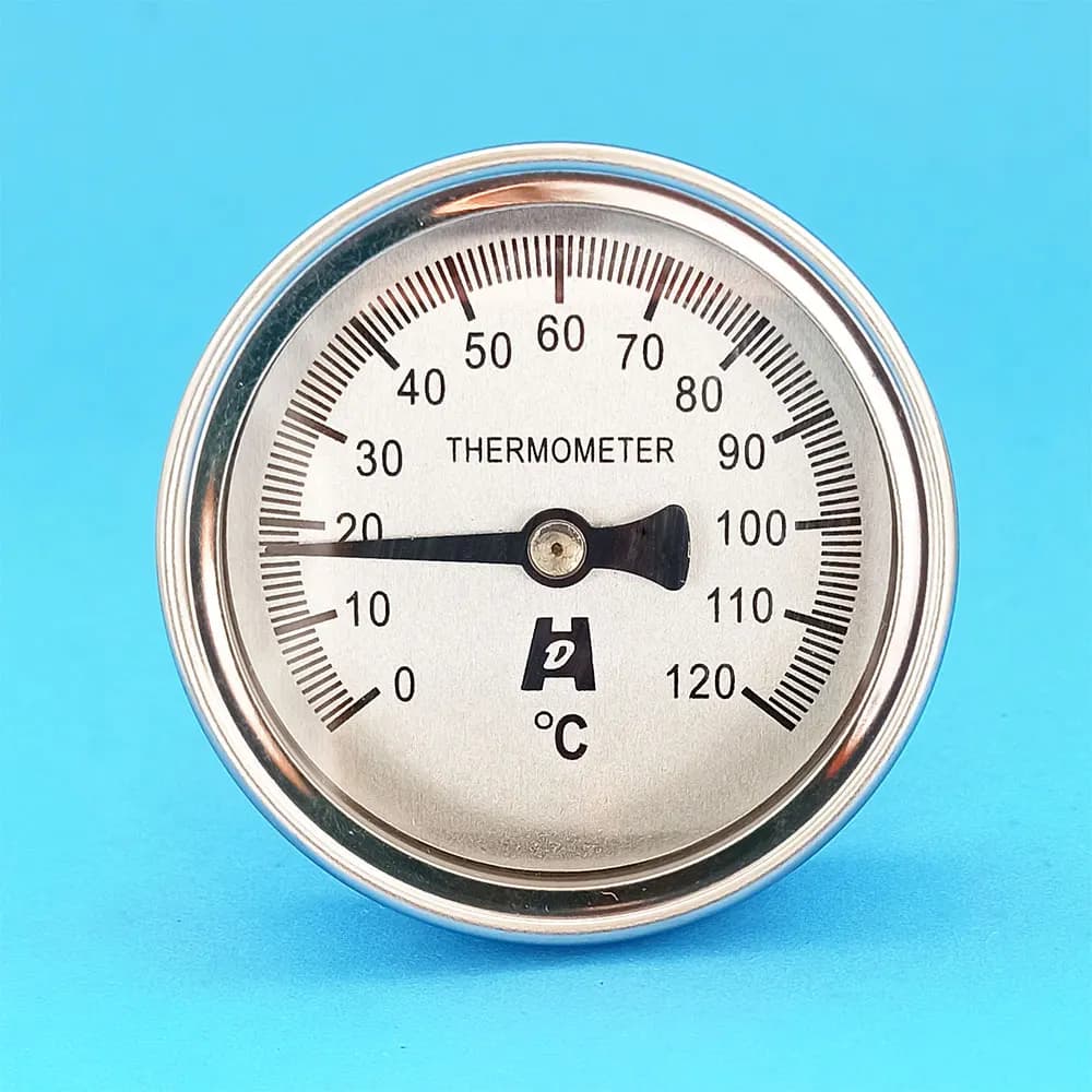 Quadrante in acciaio inossidabile termometro a sonda bimetallica caldaia per uso domestico accessori per termometro ad alcool con acqua distillata