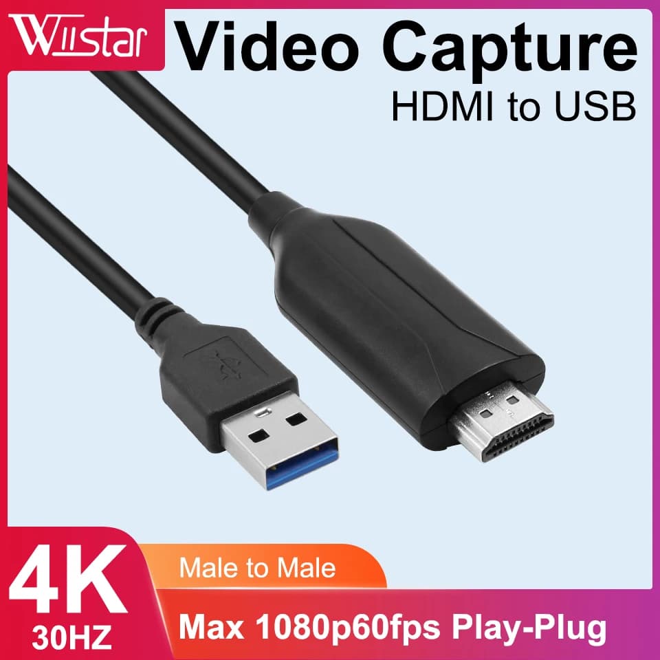 Scheda di acquisizione Video Wiistar USB 4K HDMI videogioco Grabber Record per videocamera PS4 Switch telecamera di trasmissione in diretta