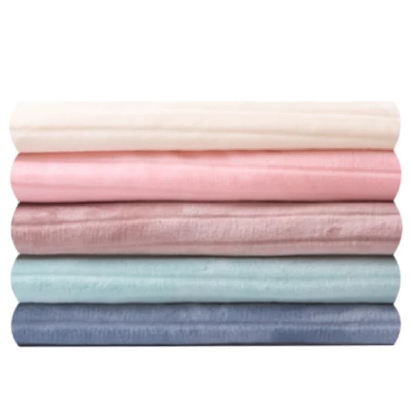 Width 70" Double Stripe Flannel Fabric Thickened Coral Plush Pajamas Blanket Home Clothes Material DIY Cloth By the Half Yard