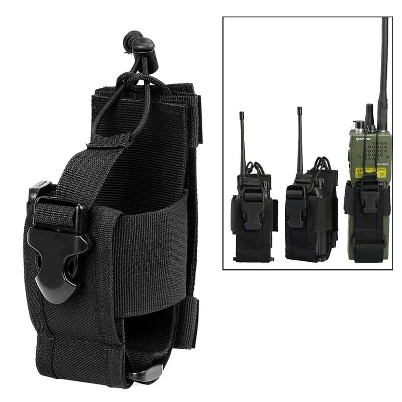 Custodia tattica per radio Molle Custodia per walkie-talkie Custodia in nylon Marsupio per riviste Tasca per tasca da caccia
