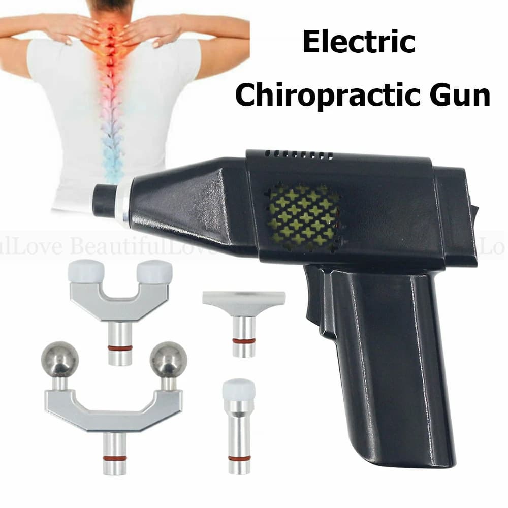 New Electric Chiropractic Adjusting Tool Spinal Correction Therapy Massager Impulse Instrument Pain Relief Massage Gun Back