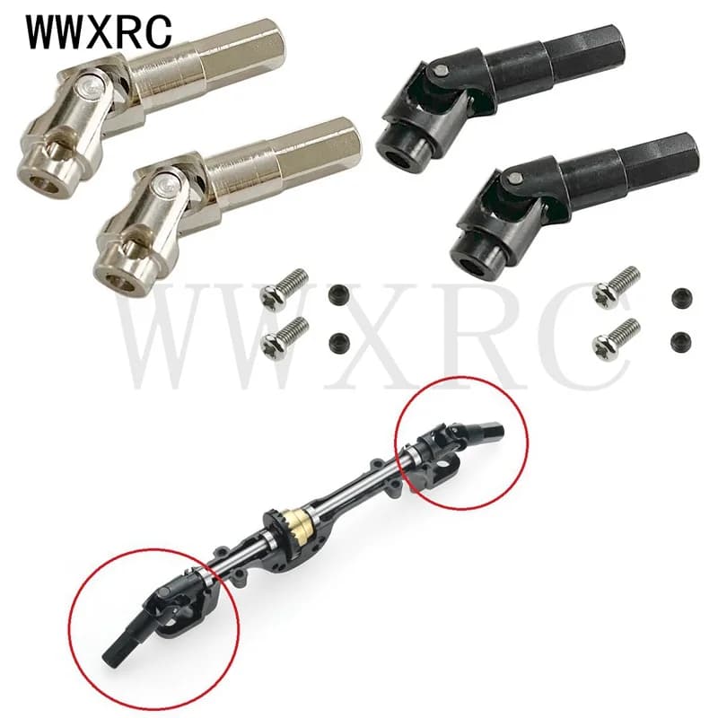 Albero di trasmissione dell'asse anteriore in metallo albero dell'asse posteriore per WPL C14 C24 C34 B24 B36 MN D90 D91 MS RC accessori per ricambi auto
