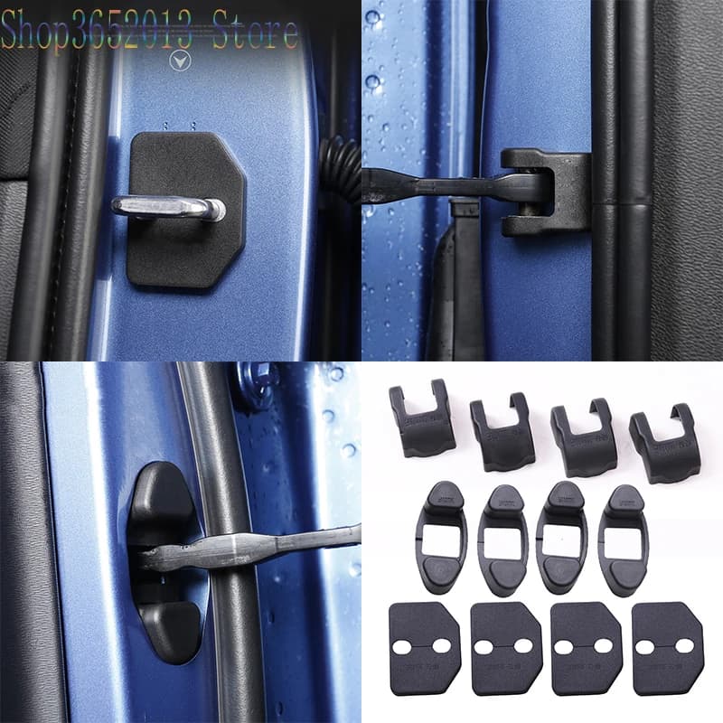 Accessori per auto 4 pezzi misura per Volvo XC60 2018-2020 serratura coperchio attacco porta controllo braccio protezione limitazione tappo coperchio custodia