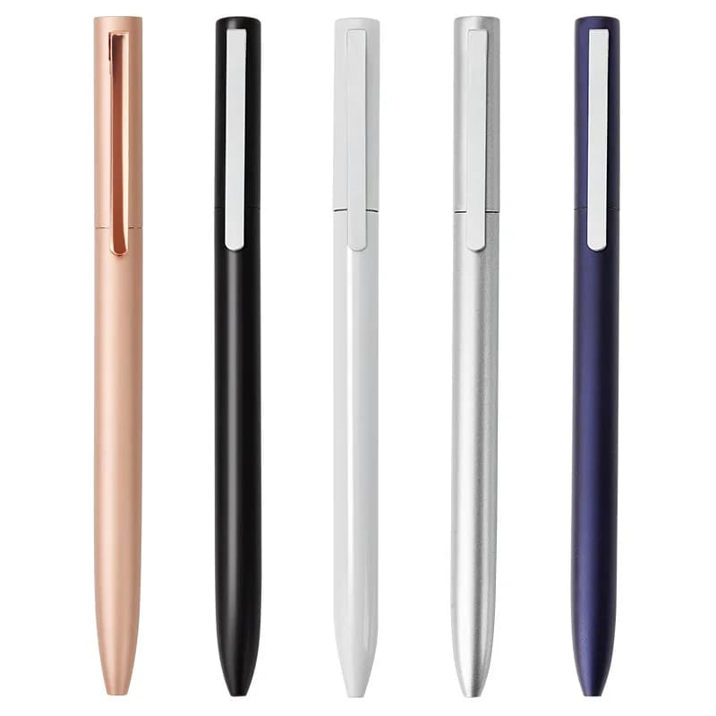 Penna per insegne con penna gel rotante in metallo con ricariche per Xiaomi Penne per insegne in metallo 0,5 mm Liscia a tasti bassi Elegante e stabile per ufficio aziendale