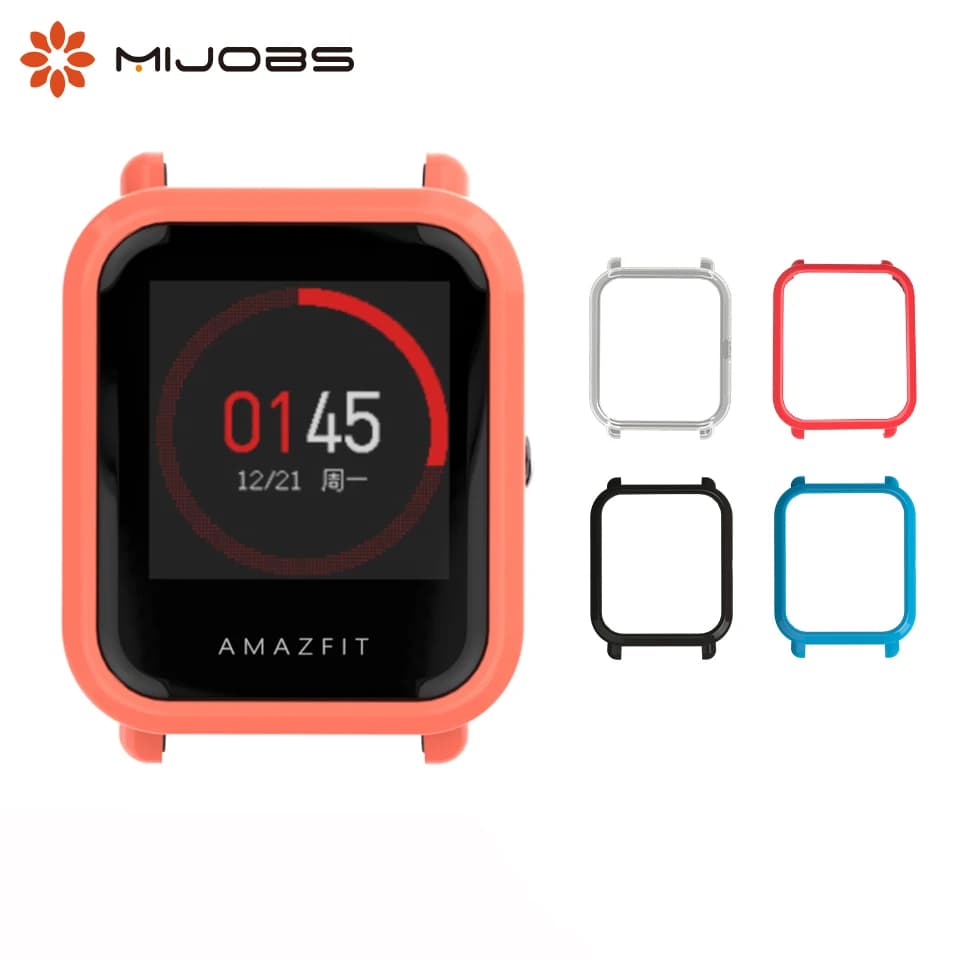 Custodia per Amazfit Bip Band Bracciale Smart Watch Accessori Telaio Protezione per PC Cinturino da polso in silicone per Amazfit Bip