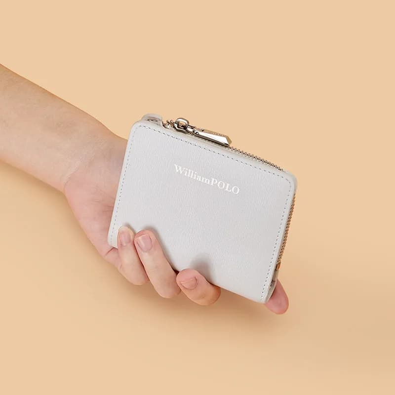 Portafoglio silverpolo per carte porta carte RFID portafoglio sottile per proteggere portafoglio in peluche con portamonete in vera pelle da donna