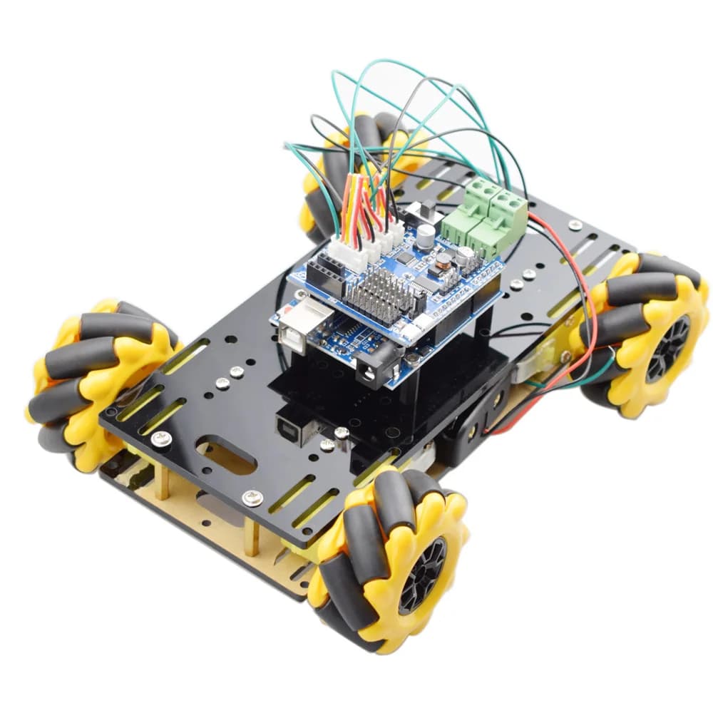 New Style Mini RC Mecanum Wheel Omni Robot Car Chassis Kit with TT Engine for Arduino Raspberry Pi Mixly Scratch program STEM Toy