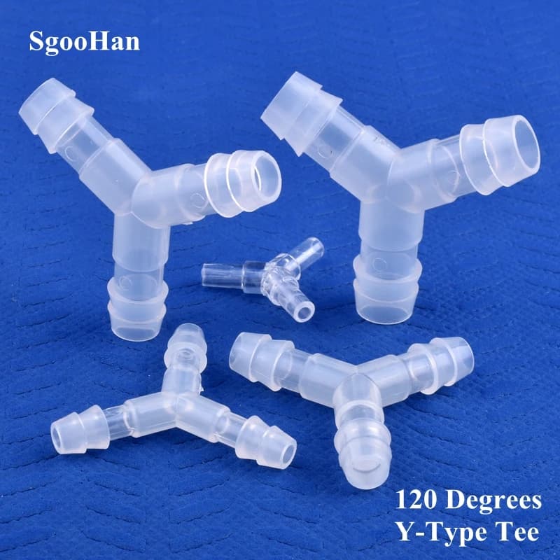 5~200 pieces 4~16mm Plastic for Food Use '120 ° T-A Y Connector for Aquarium, Air Pump Diverter, Liquids and Gas, Pagoda Pipe Joint