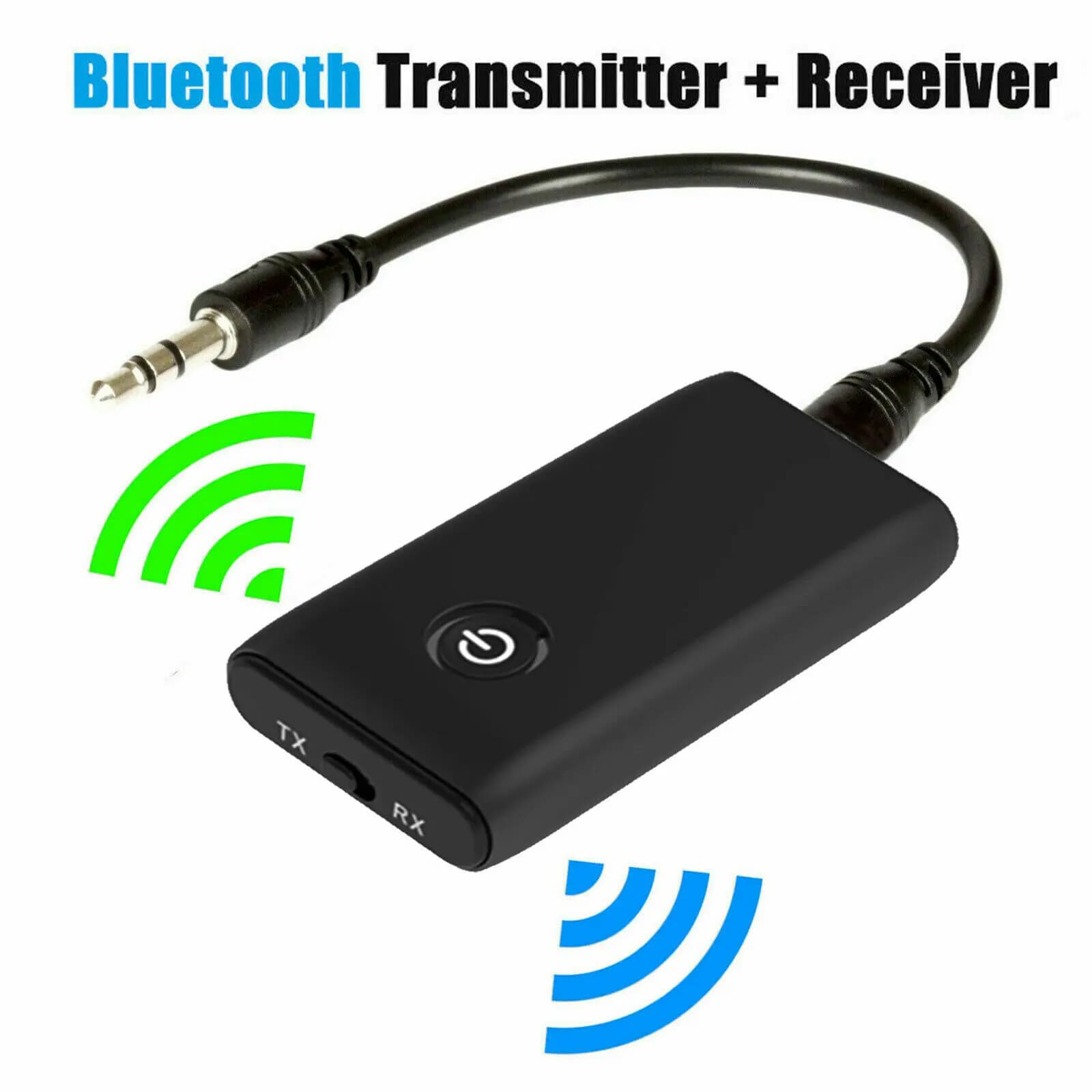 2 in 1 Wireless Bluetooth 5.0 Trasmettitore Ricevitore Adattatore audio ricaricabile per TV PC Altoparlante per auto 3.5mm AUX Hifi Musica