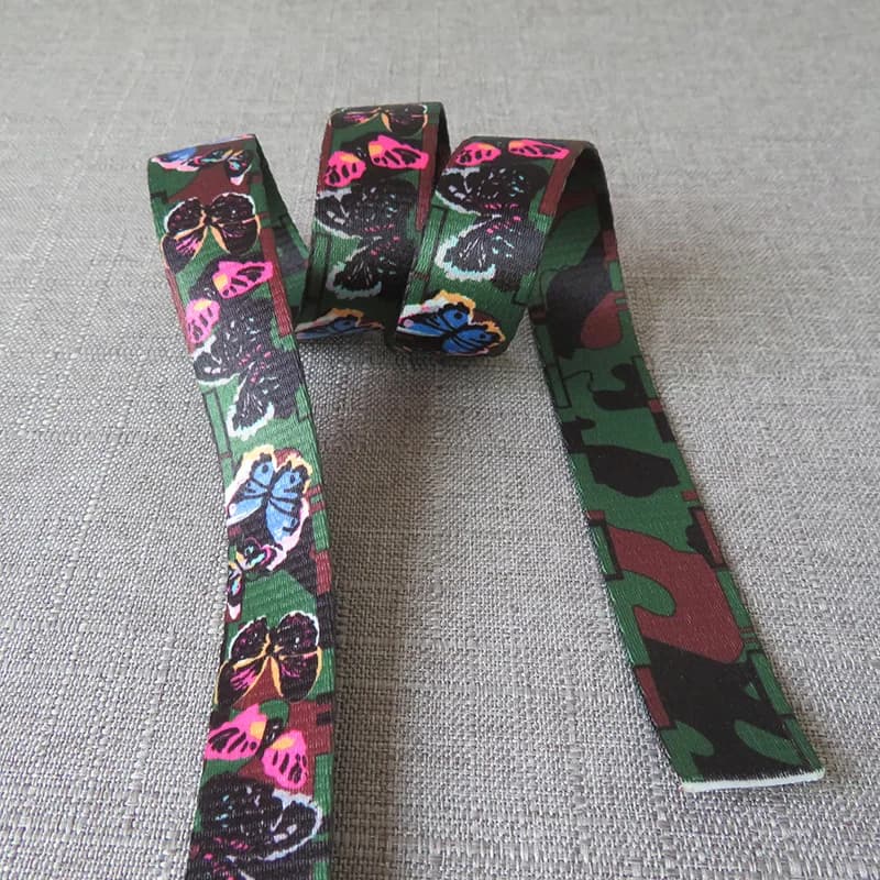 5 metri/lotto larghezza 25mm farfalla stampata tessitura nastro bagaglio cintura cinghia collare per cani guinzaglio corda imbracatura zaino borsa accessorio