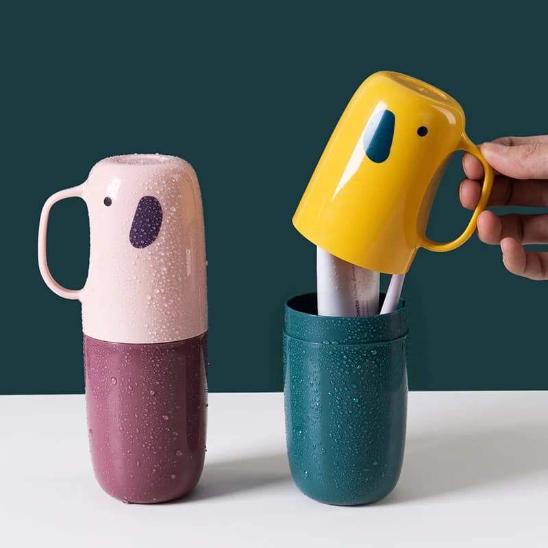 Custodia da viaggio portatile per spazzolino da denti, porta dentifricio, custodia per la casa, porta tazza da esterno, copertura per il bagno, scatola per spazzolino da denti