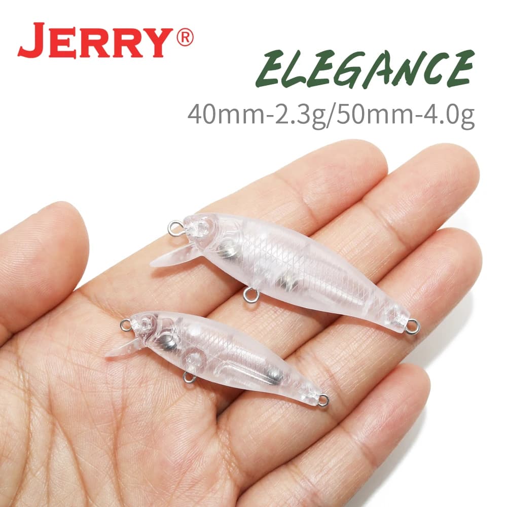 Jerry Elegance 5 cm 4 cm Minnow Wobbler spazi vuoti esca dura non verniciata corpo esca da pesca