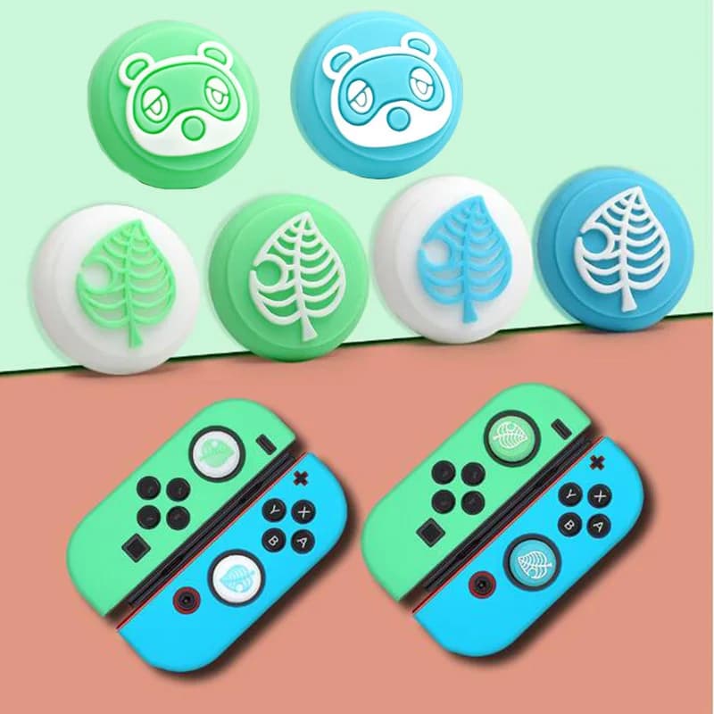 Simpatico orso foglia Pad Thumb Stick Grip Cap Joystick custodia protettiva per Nintendo Switch NS Lite Joy-Con Controller custodia a levetta