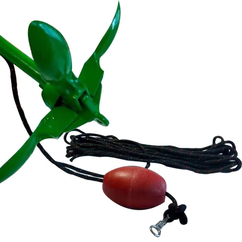 Barca marina 1,5 kg Ancoraggio verde Galvanizzato Barca a vela Pesca Corda da 3,5 libbre Kit completo di puntali pieghevoli