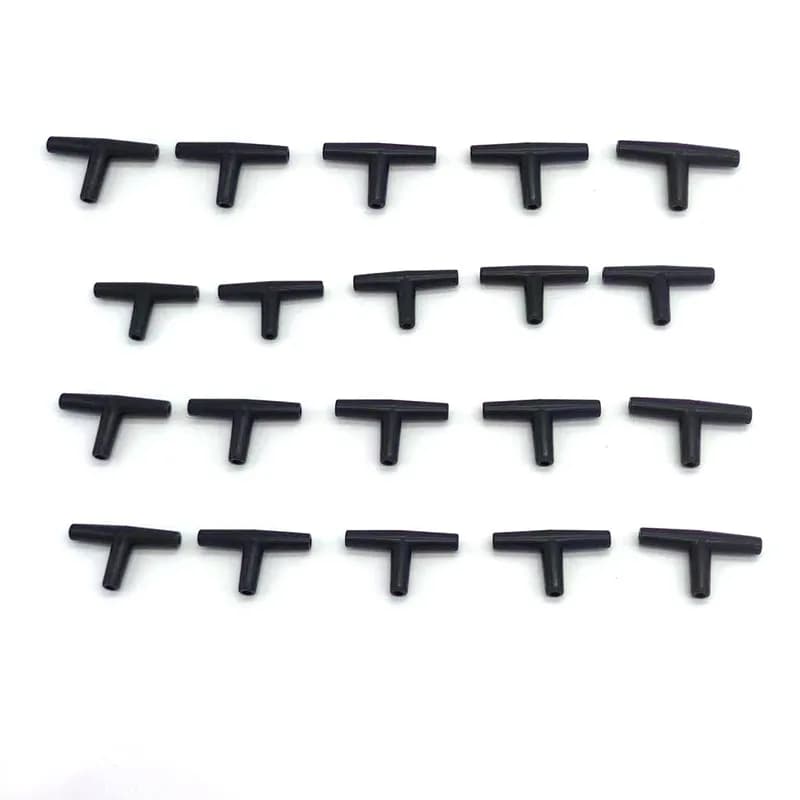 10 pz/lotto 4mm tre vie connettore nero AquariumT forma serbatoio di pesce connettore pompa aria valvola di controllo tubo aria tubi accessori