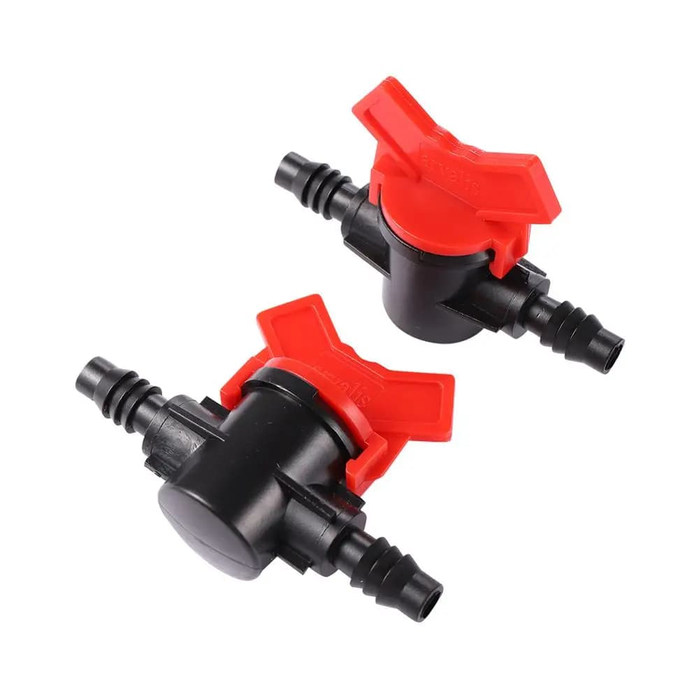 3/8 di pollice Tubo Valvola Spinato Straight-through Balve Valvola a due vie Valvola a Sfera Valvola di intercettazione Per 8mm/11 millimetri Tubo Accessori Per Tubi di 1 Pc