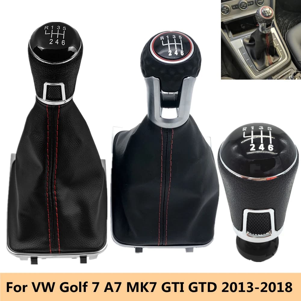 Car Styling pomello del cambio cuffia cuffia copertura del bagagliaio collare per VW Volkswagen Golf 7 A7 MK7 GTI GTD 2013 2014 2015 2016 2017 2018