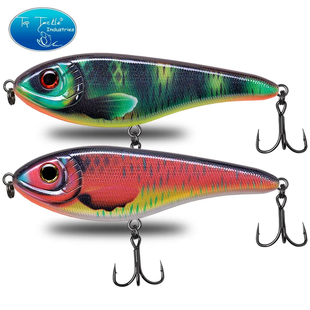 150 millimetri 81g 24 Colori CFLURE di Slow Sinking JerkBait Muskie Pike Grande VIB Bass Richiamo di Pesca Dura Jerkbait Nero ganci