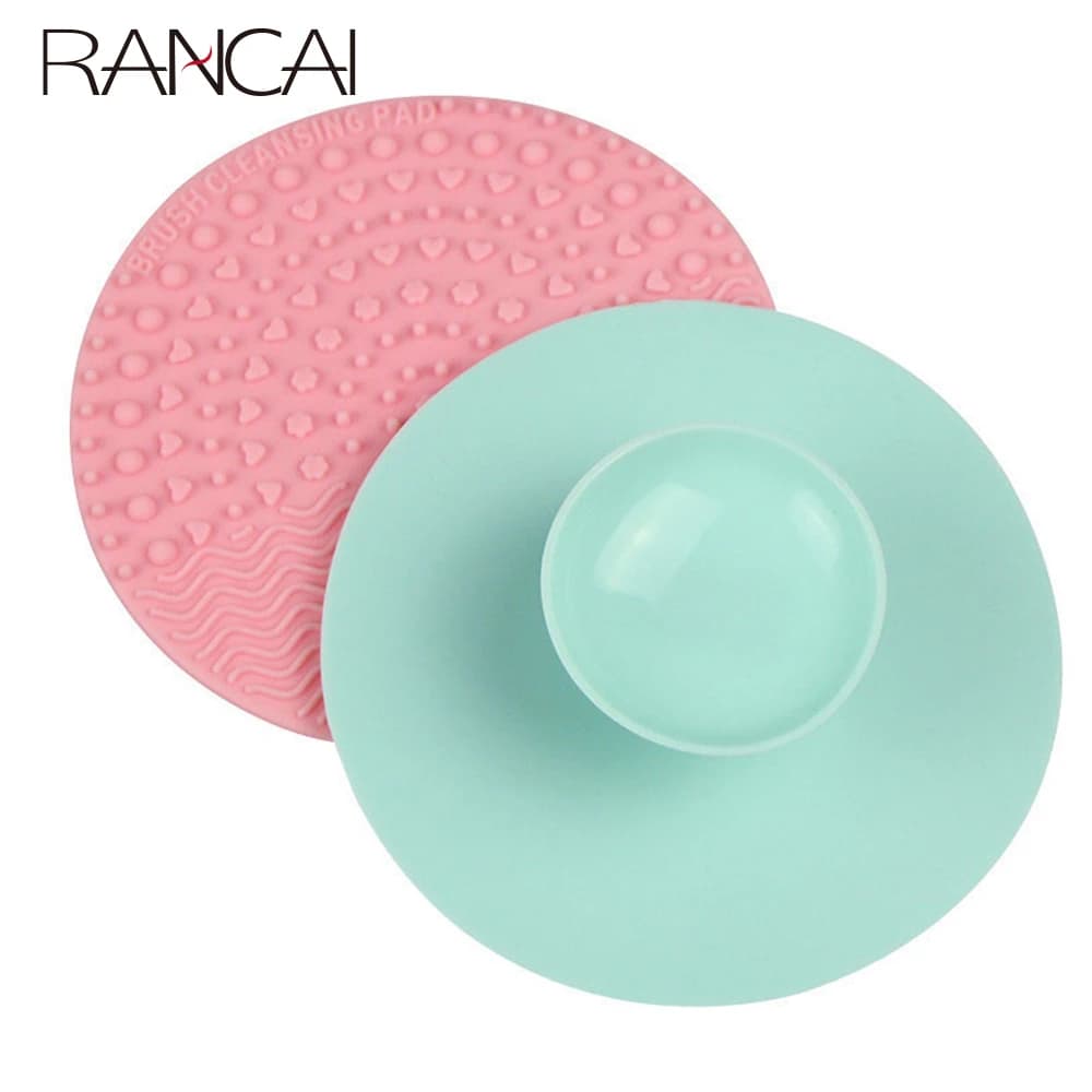 1 pcs round shape brush in Silicone mat for cleaning brushes for makeup tools clean cosmetic cleaner for makeup eyes brush for face