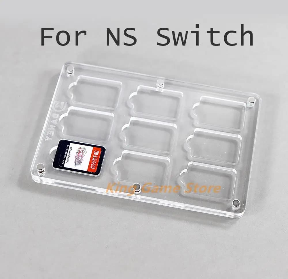 1 pz per Switch Lite scatola di carte da gioco OLED acrilico trasparente carte magnetiche Slot custodia custodia espositore per Nintendo Switch