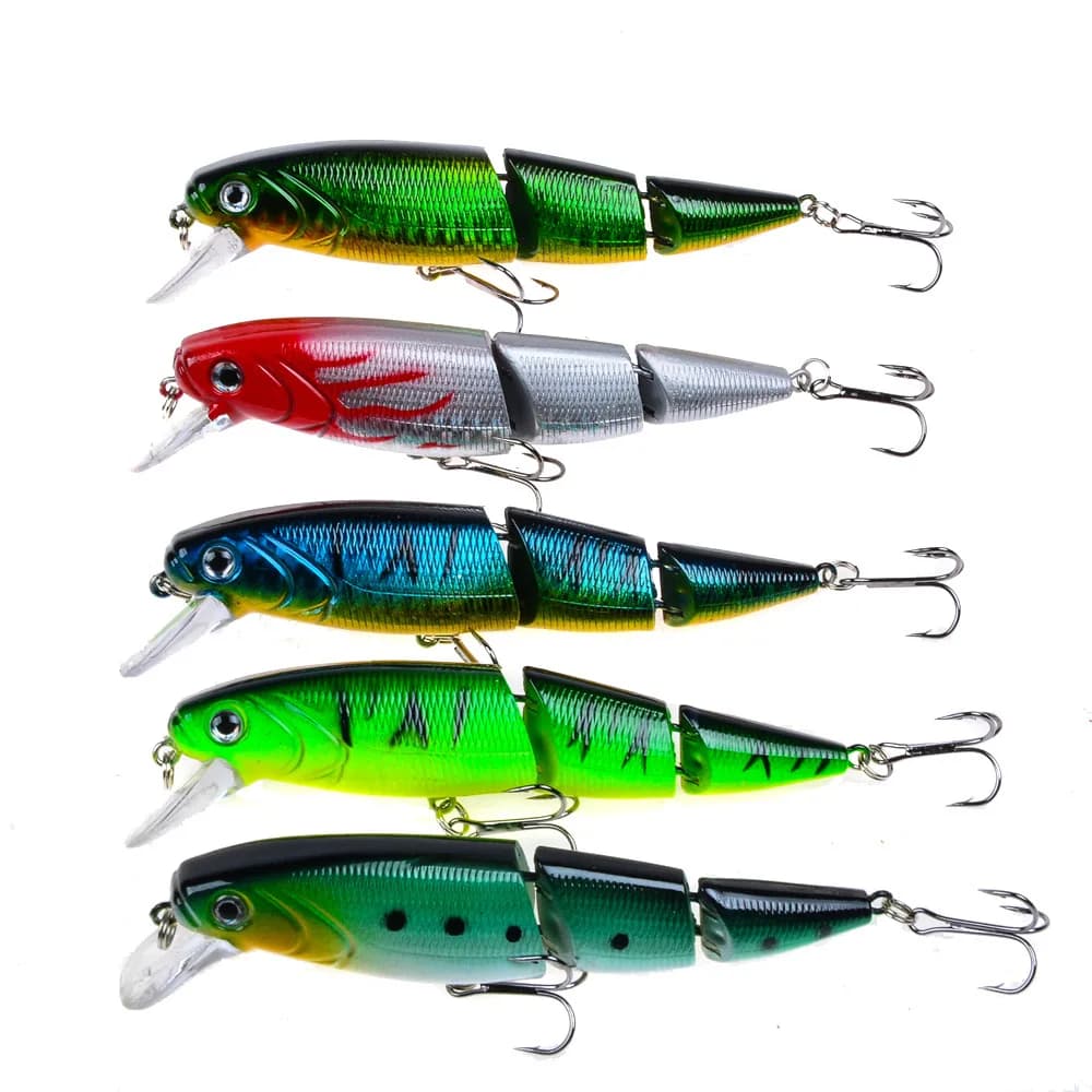 1 pz Wobblers Fishing Lure Multi-sezione Hard Bait110mm 15g esca artificiale Minnow Lure Crankbait persico Carp Fishing Tackle Lure