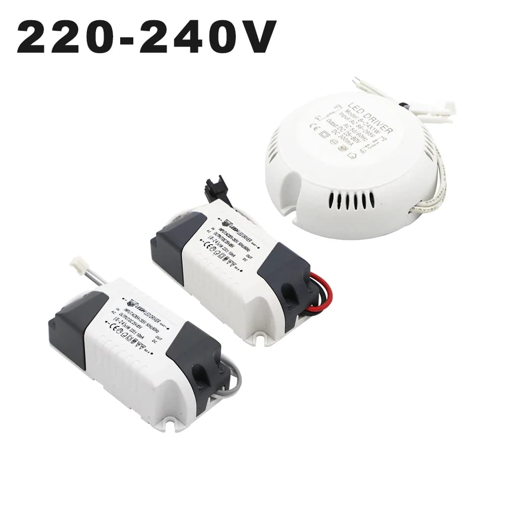 AC220-240V Ingresso 8-24W LED Driver a corrente costante DC 25-80V 220mA Uscita Driver LED circolare per lampade da soffitto a pannello ad anello LED