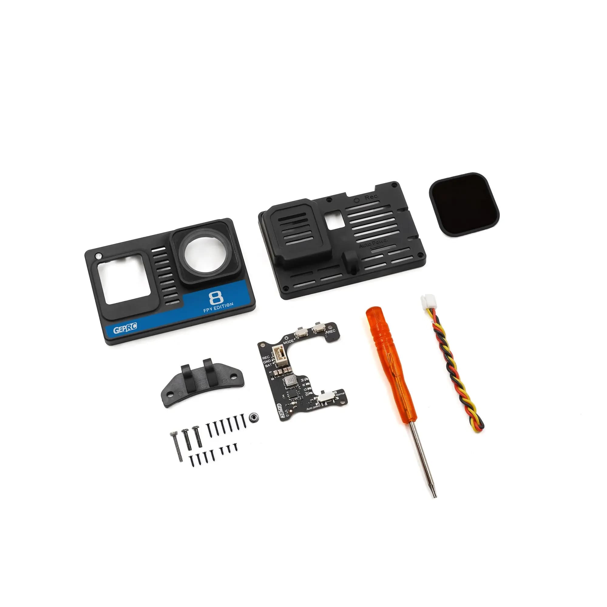 GEPRC Nude Case with BEC Card for GoPro Hero 8 Full Camera Crown HD Crocodile Baby 4 CineLog25 ROCKET FPV Cineop Droni