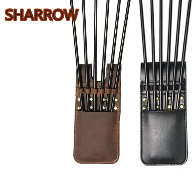 1Pc di Caccia Tiro Con L'arco Tasca Faretra Freccia Faretra In Pelle di Stoccaggio Vita Hip Tasca Faretra All'aperto Pratica di Tiro Accessori