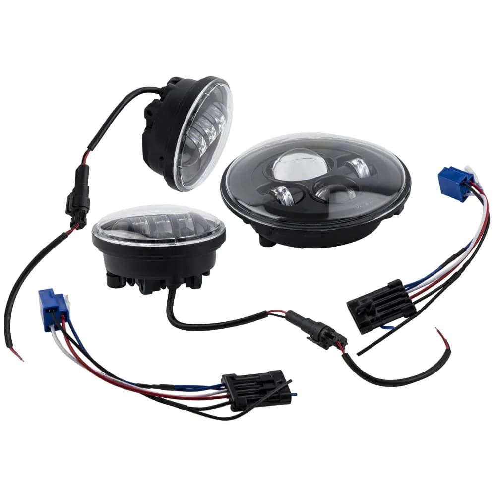 Faro per proiettore LED per moto da 7" Luci di passaggio da 4,5" per Touring