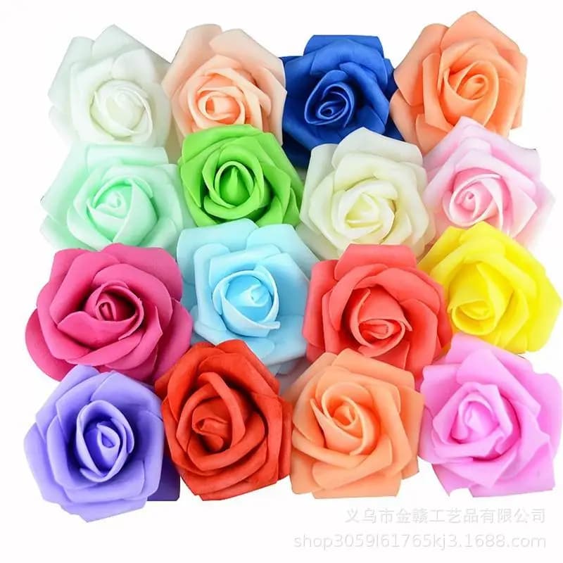 10/20 pezzi 6-7CM artificiale PE Foam Rose Flower Head scatola regalo fai da te matrimonio Car Home Decor accessori da sposa