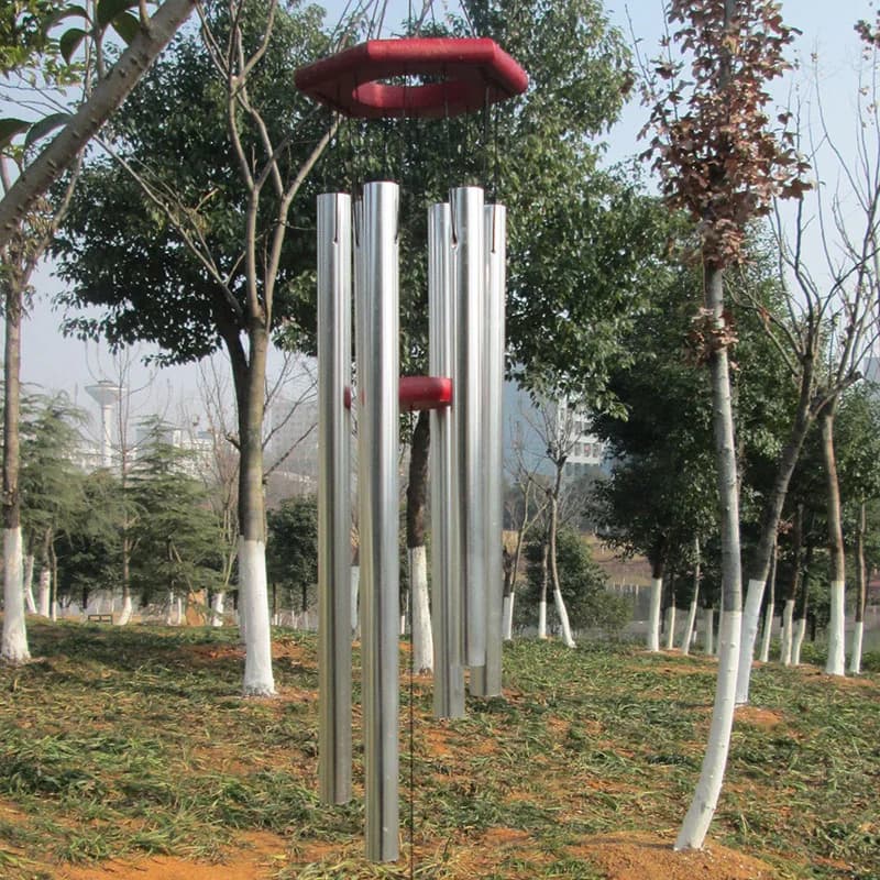 1PCS Antique Amazing Grace Deep Resonant 6 Tube Copper Wind Chimes Chapel Bells Windchimes Hanging Home Decoration