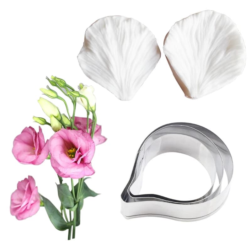 Eustoma Veine di fiori Stampo in silicone Torta fondente fai da te Fiore Gumpaste Utensili da forno, Surgarcraft Frese CS400