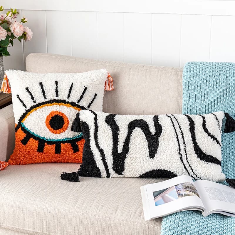 Soft pillow lining 30x5 0cm/45x45cm black abstract eye for home decoration living room sofa bed