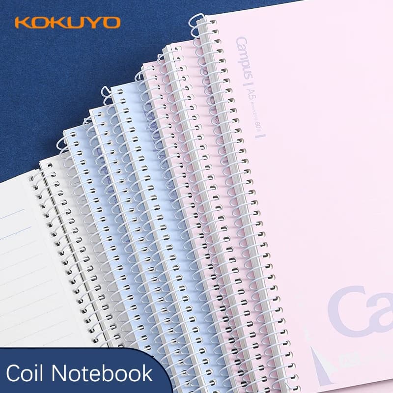 2pcs KOKUYO Spiral book coil Notebook A5 B6 Dot Line Square Grid Paper Journal Diary draft For School Supplies Stationery