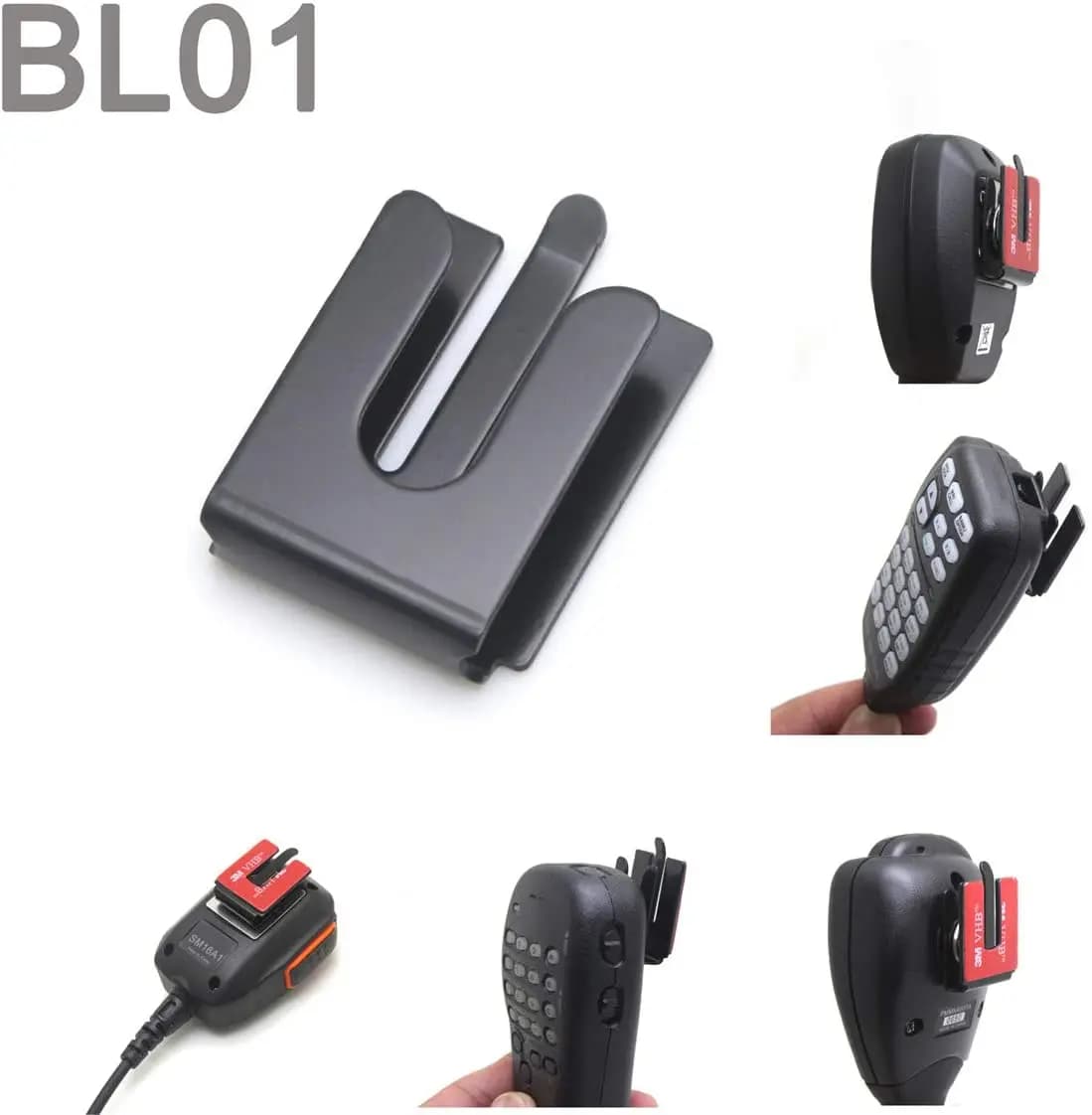 2PCS Metal Mic Microphone Speaker Belt Hang Up Clip Handset Hook for Yaesu icom KMC30 MH48 HM36 Motorola Ham Radio Hooks Stick